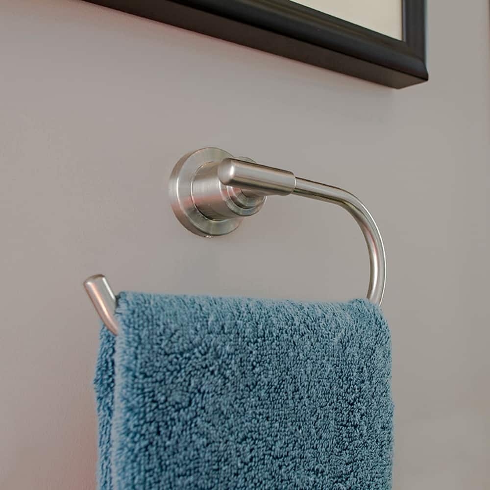 Design House Geneva Contemporary Polished Chrome Towel Ring