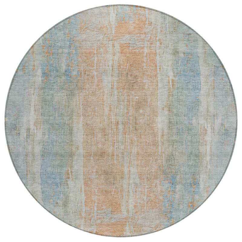 Machine Washable Indoor/ Outdoor Vintage Ombre Chantille Rug