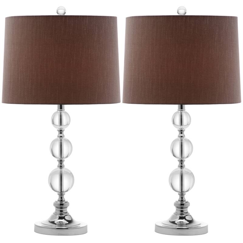 SAFAVIEH Lighting Gidget 27-inch Clear Crystal Table Lamp (Set of 2)