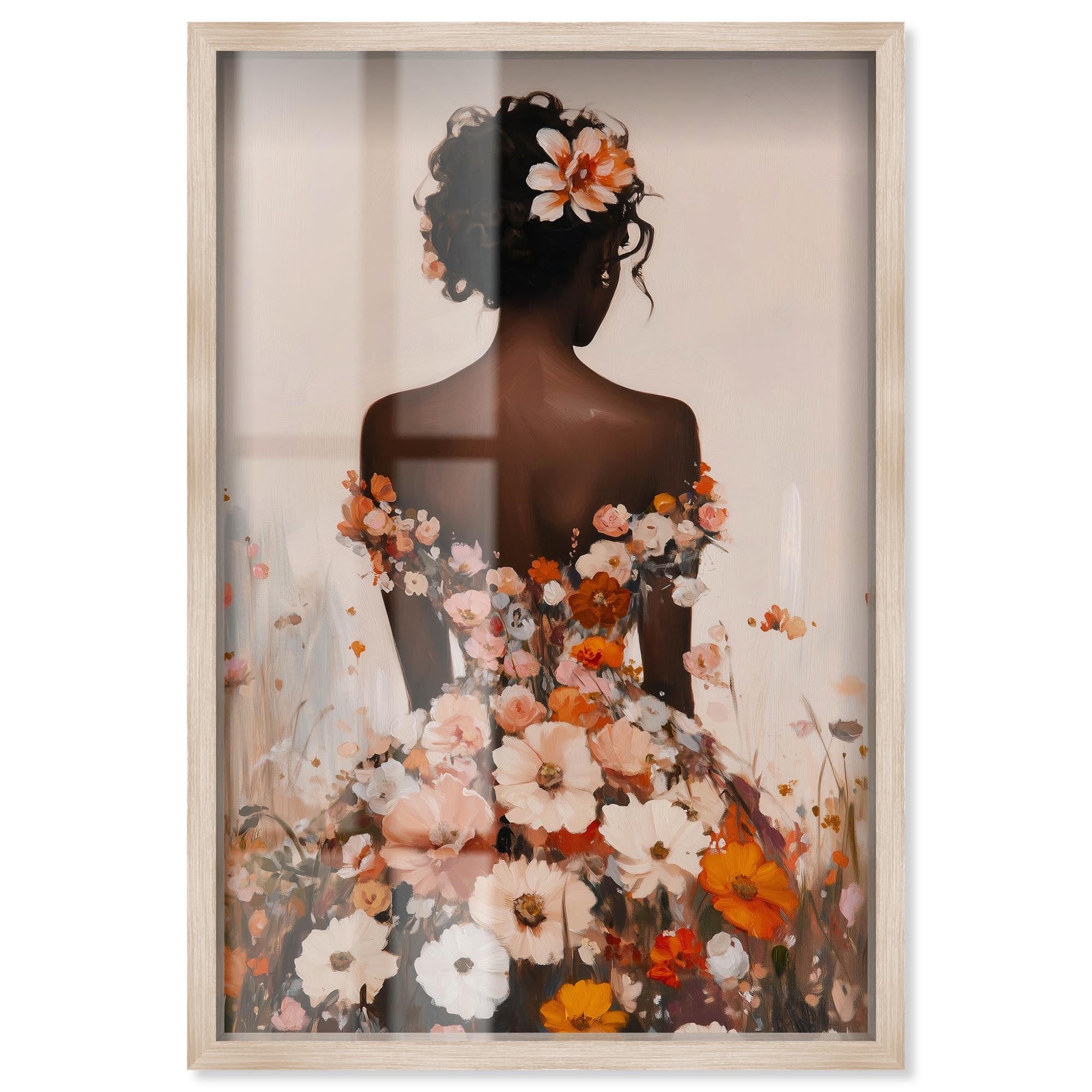 Autumn Bloom Dress Fashion Decor Shadowbox Print by Art Remedy