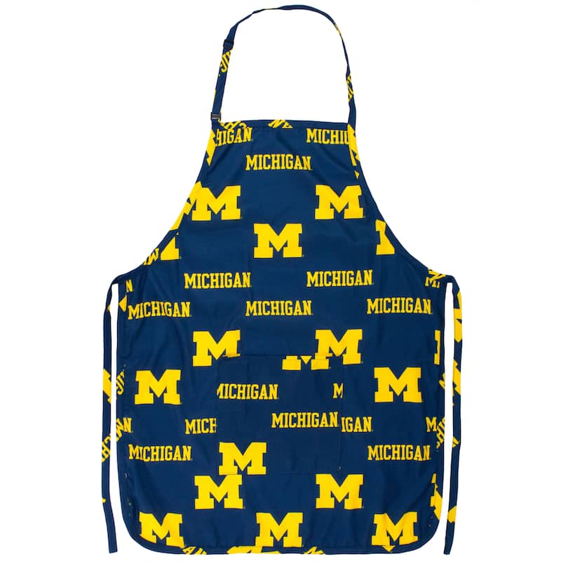 Michigan Wolverines Tailgating or Grilling Apron With 9" Pocket, Fully Adjustable