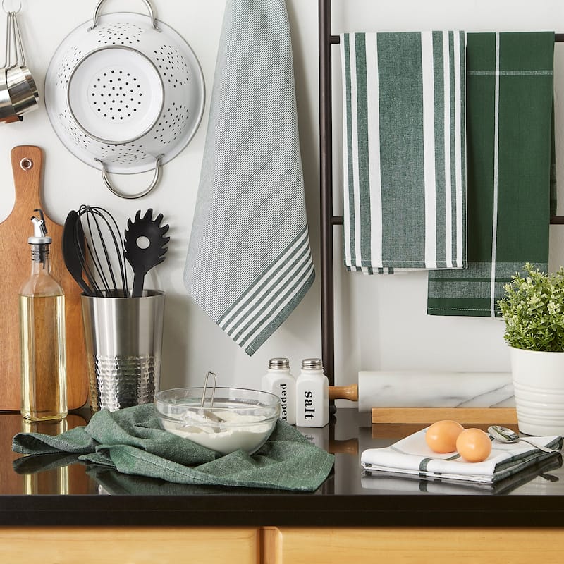 Classic Oversized Woven Dishtowels (Set of 5)