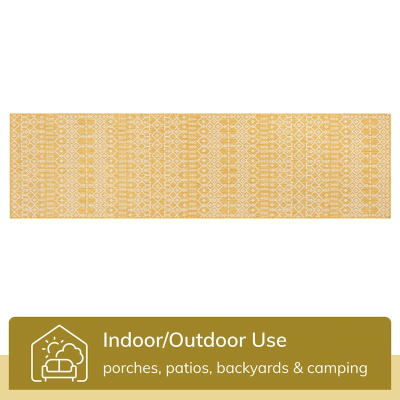 Well Woven Medusa Nord Nordic Lattice Indoor Outdoor Area Rug