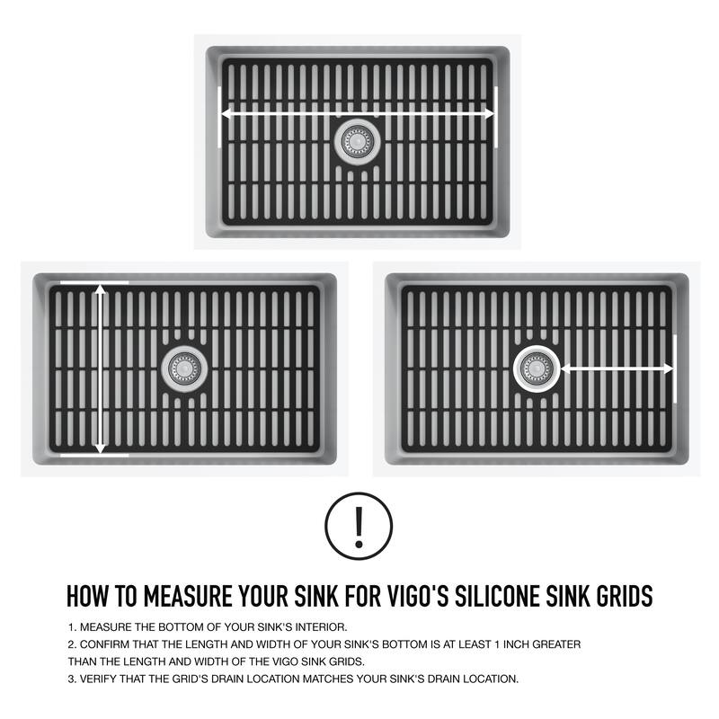VIGO 27" L X 17" W Silicone Protective Bottom Grid for Kitchen Sink