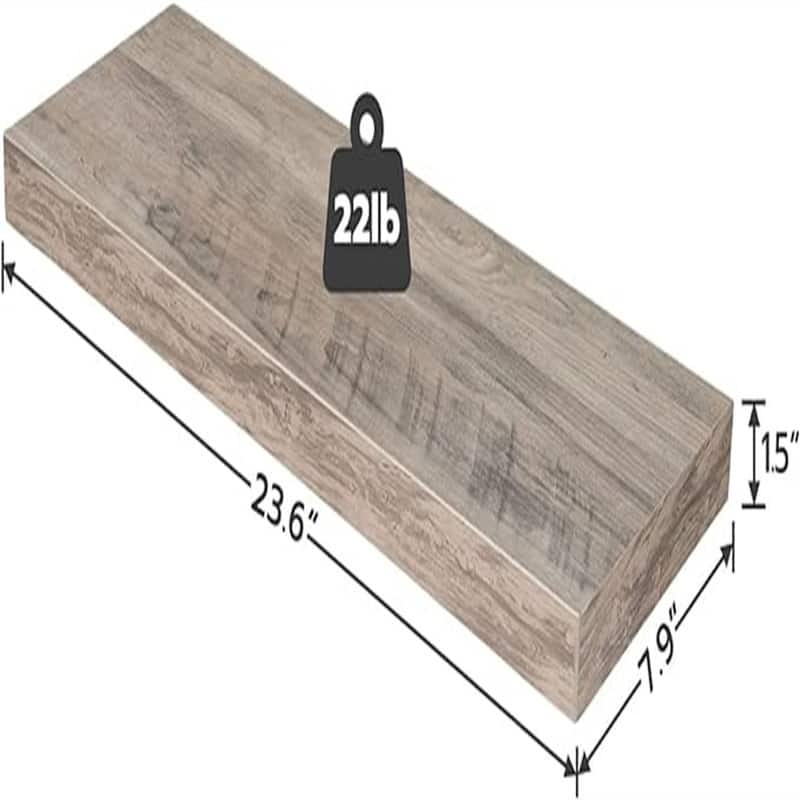 Floating Shelves - 7.9"D x 23.6"W x 1.5"H