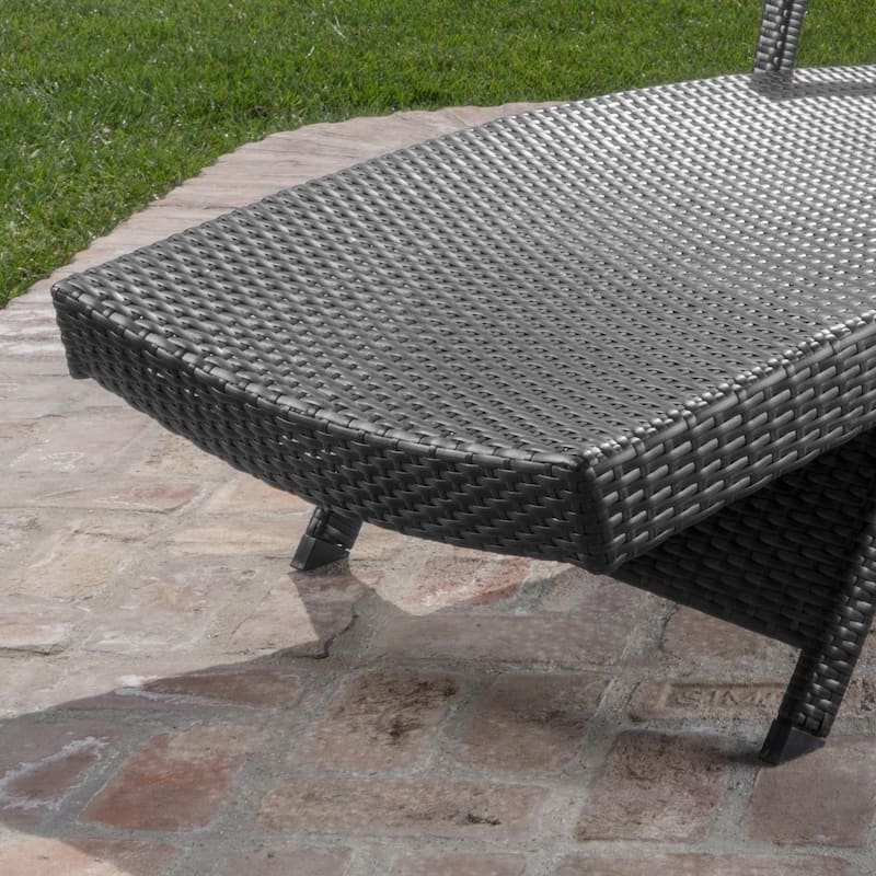 Toscana Wicker Outdoor Chaise Lounge Chair (Set of 2) by Christopher Knight Home - 79.25"L x 27.50"W x 15.00"H