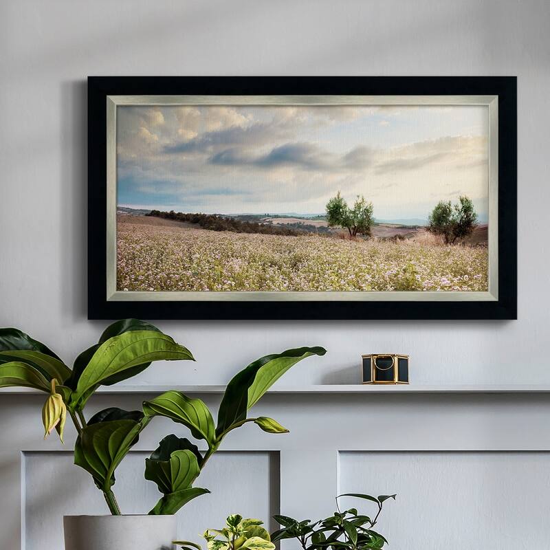 Tuscan Wildflowers Premium Framed Canvas- Ready to Hang