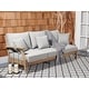 preview thumbnail 9 of 137, SAFAVIEH Couture Outdoor Martinique Solid Wood Patio Sofa Natural/Grey