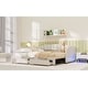 preview thumbnail 2 of 18, Extendable Upholstered Daybed with Storage Drawers & LED Light