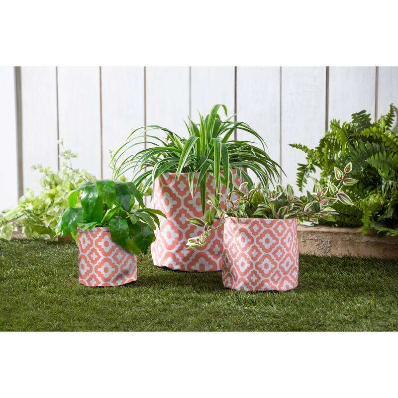Floral Essence Round Fabric Planters (3-Pack)