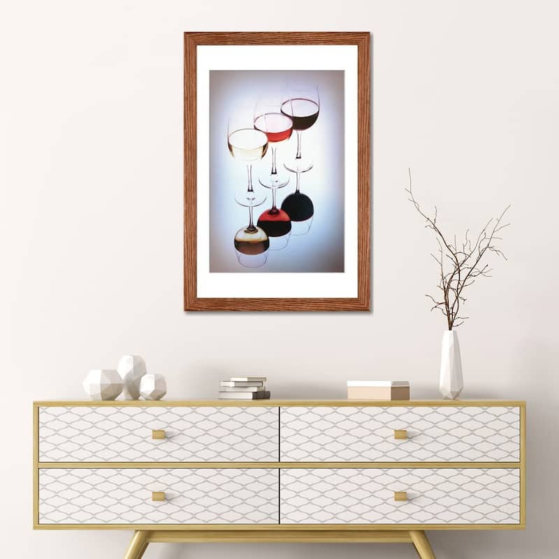 iCanvas "Three Glasses Of Wine, White, Rose And Red" by George Oze PFA