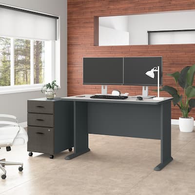 Series A 48W Desk with Mobile File Cabinet by Bush Business Furniture