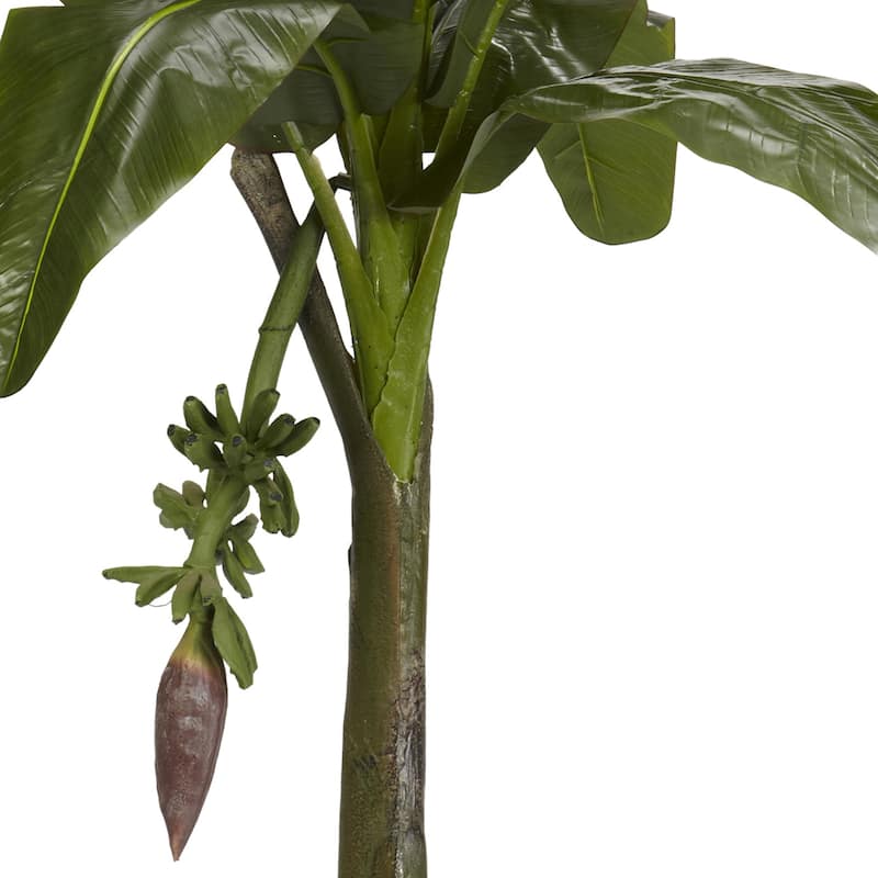 Banana Silk Tree 6Ft Real Touch - Modern Home Decor Accent Plant, Adjustable Green Leaves, Realistic Faux Tree - 6ft.