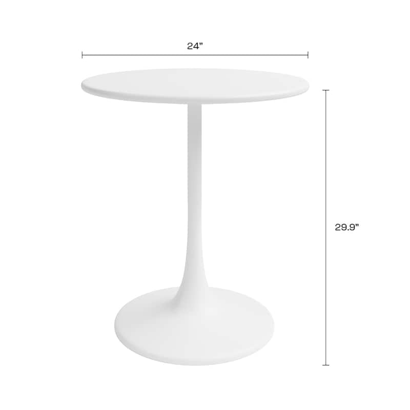 Kurv 24" Bistro Table, Weather Resistant, Indoor/Outdoor
