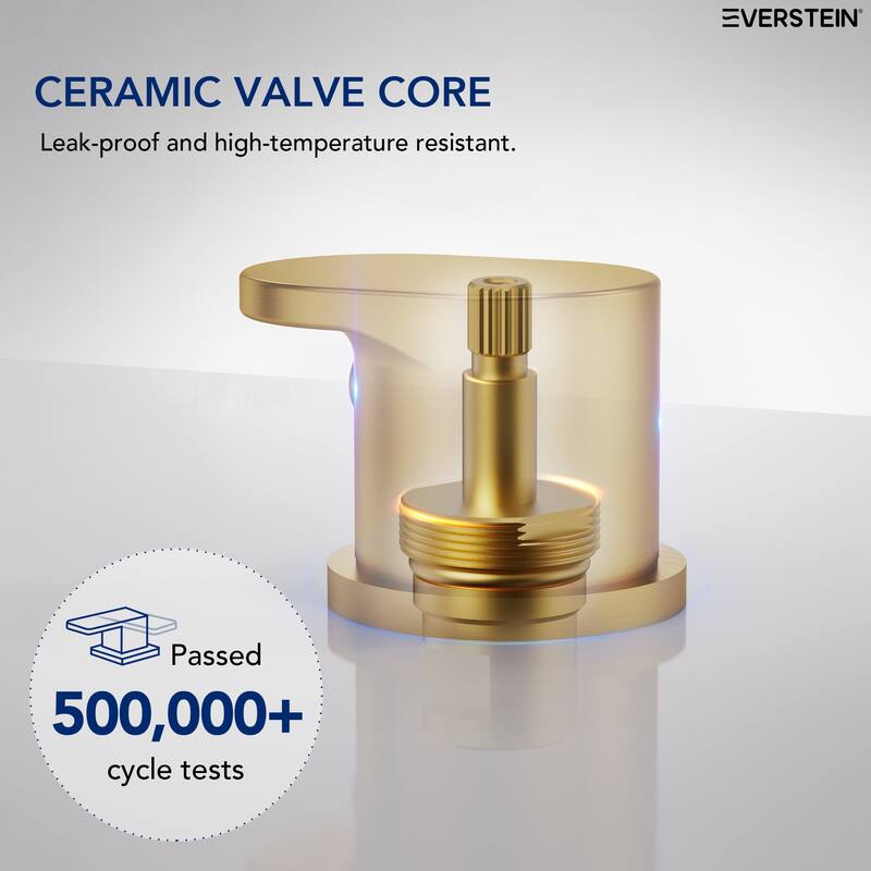 Modern Deck-Mount 2-Handle 360° Rotatable Bathtub Faucet Widespread 3 Hole Tub Filler