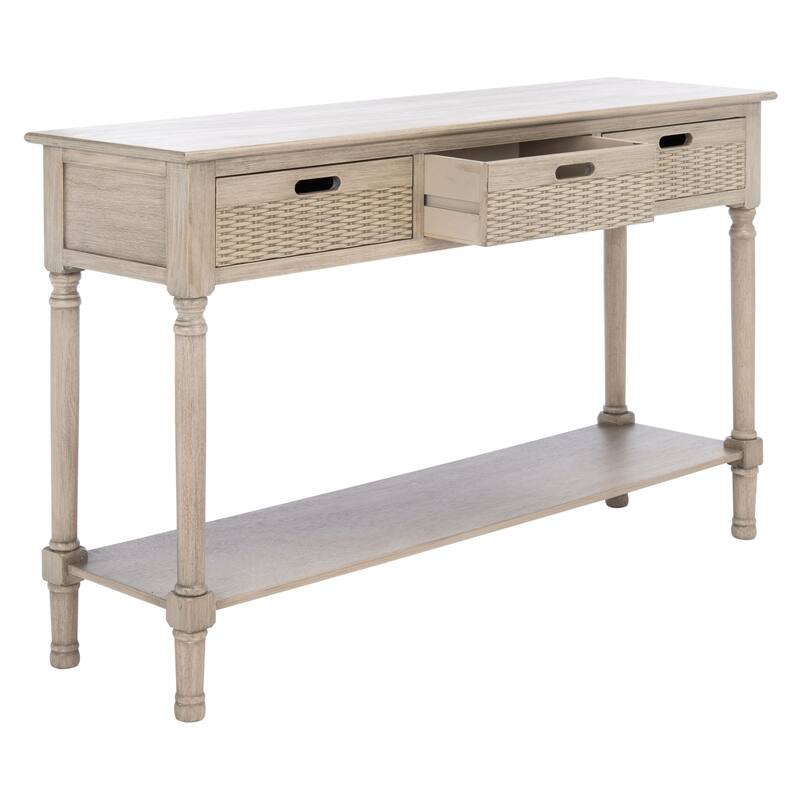 SAFAVIEH Macie 3-Drawer Console Table - 47.3" W x 13" L x 29.5" H - 47.3" W x 13" L x 29.5" H - 47Wx13Dx30H