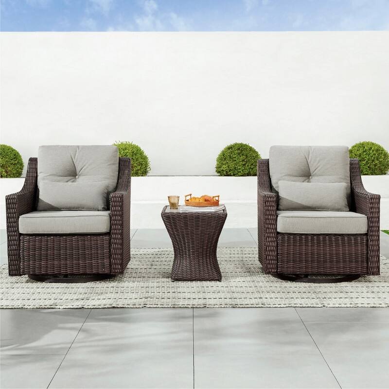 Murphy Outdoor Wicker Patio Furniture Swivel Glider Chair