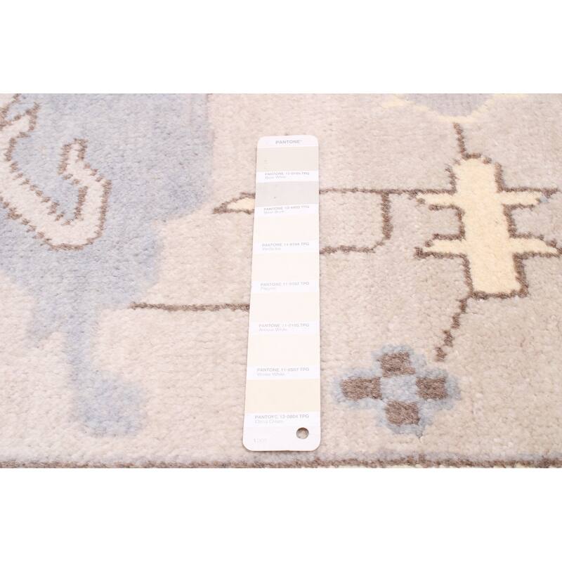 ECARPETGALLERY Hand-knotted Royal Oushak Light Khaki Wool Rug - 8'11 x 11'9