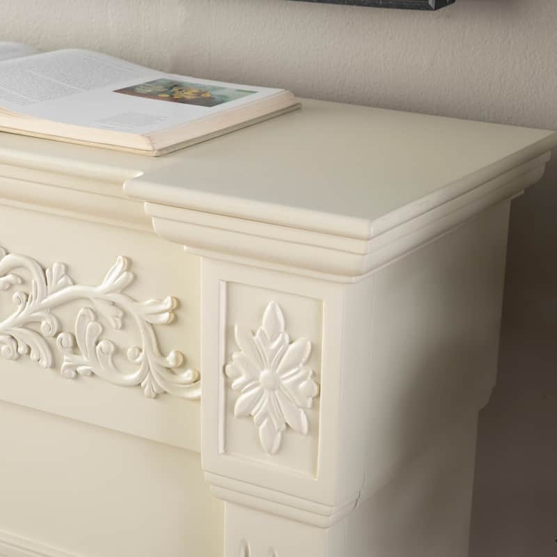 SEI Furniture Zitkala Ivory Electric Fireplace