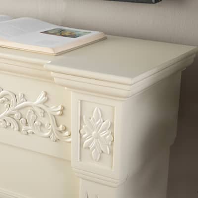 SEI Furniture Zitkala Ivory Electric Fireplace