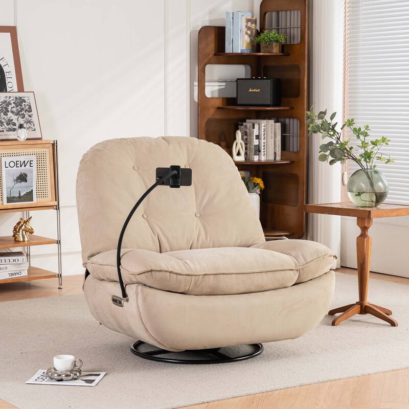 Power Swivel Recliner With USB Charger and Bluetooth Music Player
