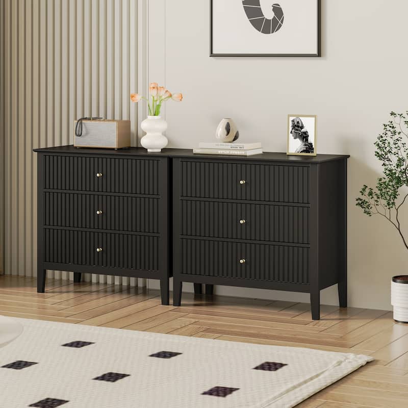 Large 3-Drawer Dresser Storage Cabinet for Bedroom