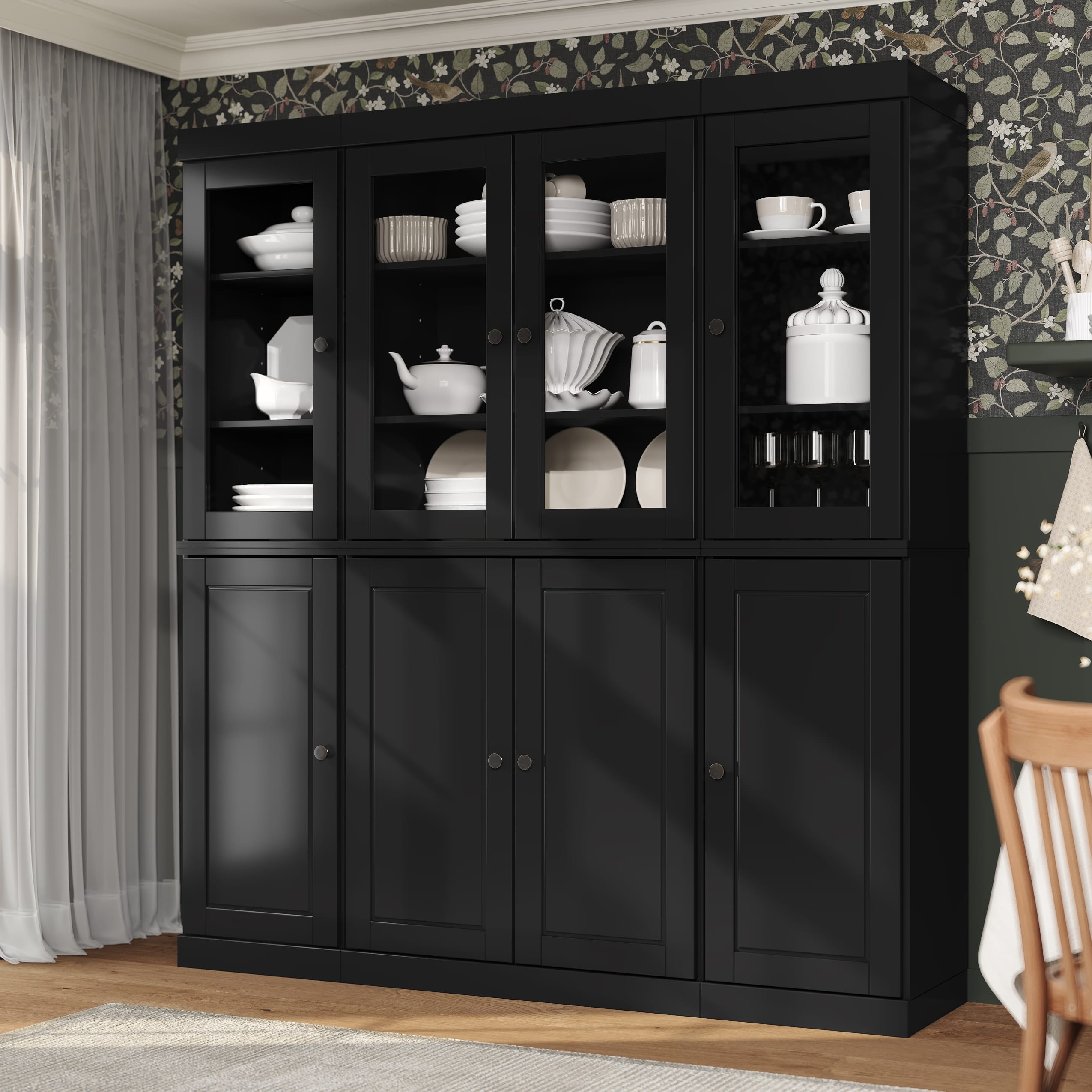 Option Black - 4 Clear Glass-4 Solid