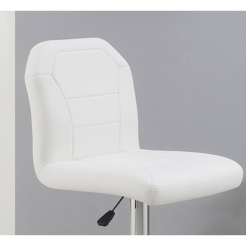 Set of 2 Modern Adjustable Bar Stools Chairs with Chrome Base