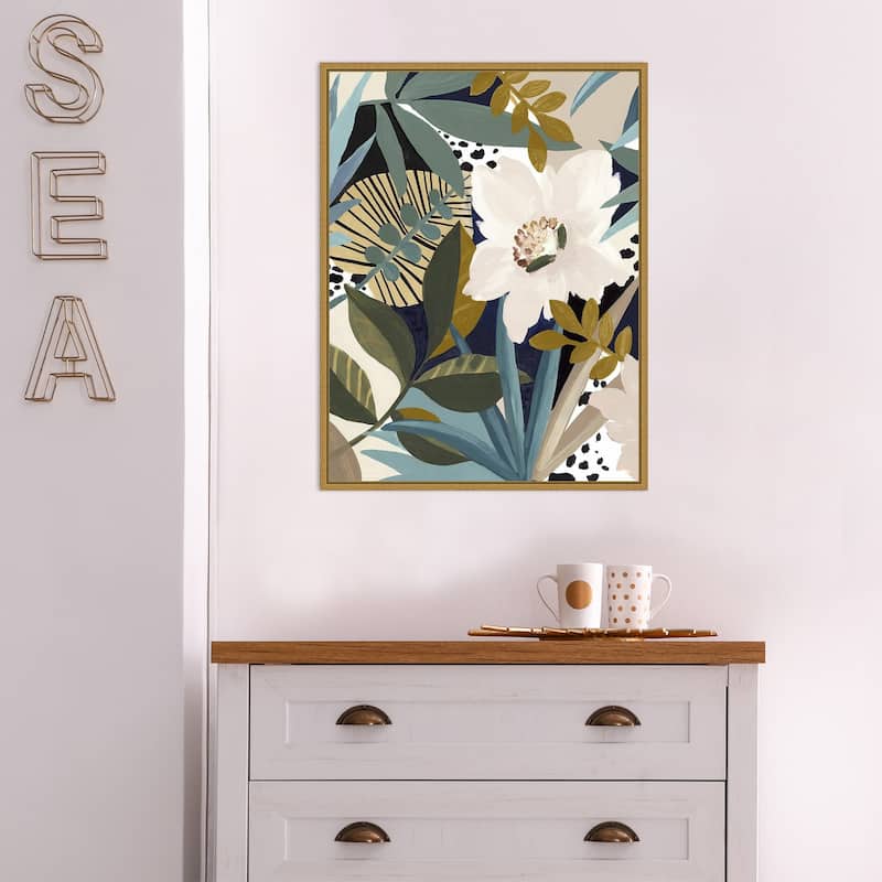 Floral Symphony I by Eva Watts Framed Canvas Art