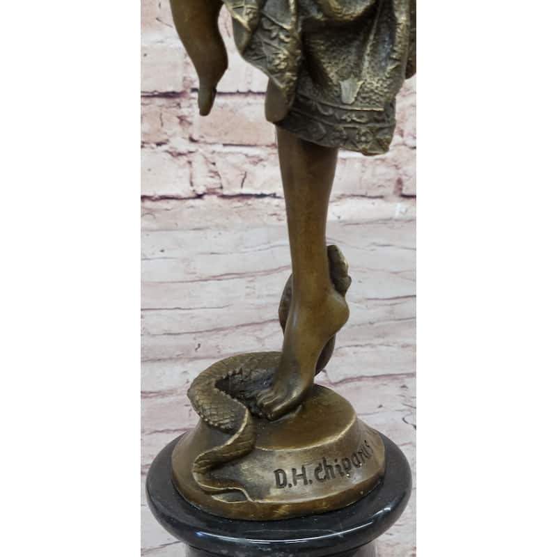 Bronze Art Deco Dancer W/Imitative Snake Sculpture Ankara Dancer Clic Artwork Hot Cast