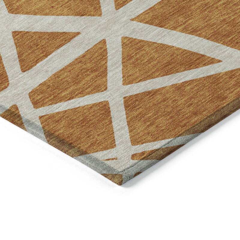 HomeRoots Geometric Transitional Rectangle Outdoor Rug