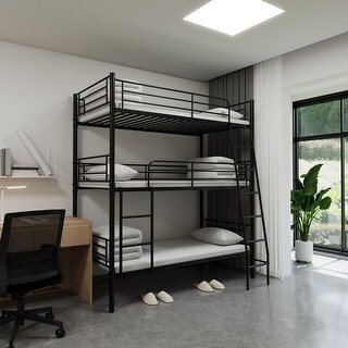 Twin Size Metal Triple Bunk Bed