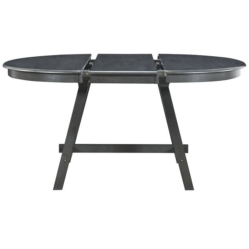 5 PCS Wood Dining Table Set for 4 Round Extendable Table with 4 Chairs