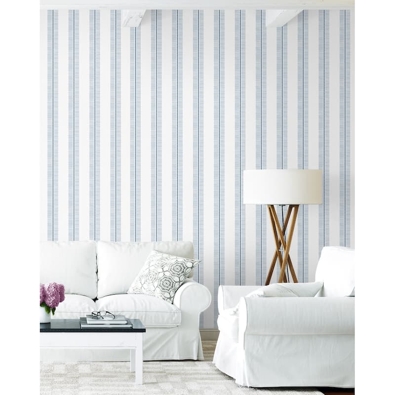 NextWall Beach Towel Stripe Peel and Stick Wallpaper - 27 in. W x 18 ft. L