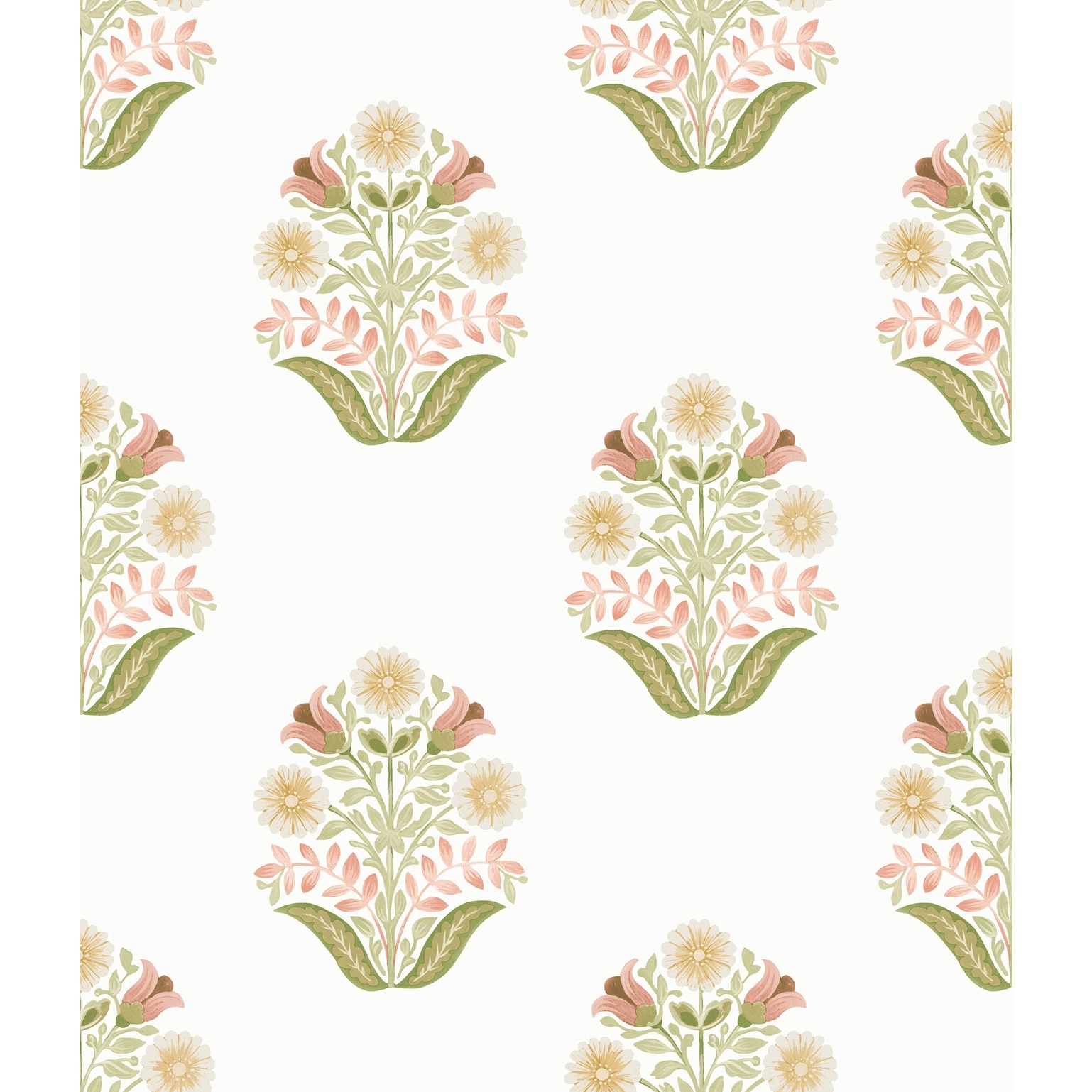 Sophie Pink Floral Medallion Peel and Stick Wallpaper