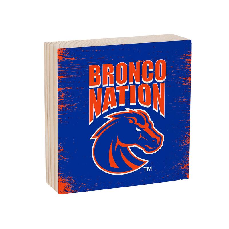 Boise State University Wooden Tabletop Mantel Shelf Sign