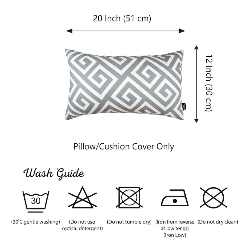 Greek Key Lumbar Throw Pillow Cover