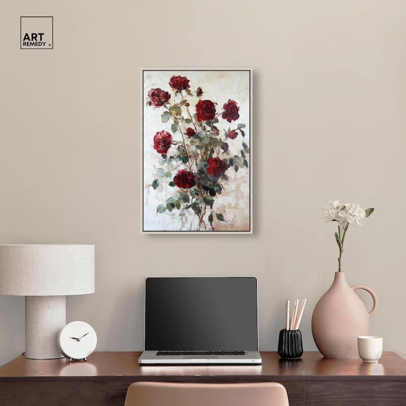 Velvet Vermilion I Canvas by Art Remedy