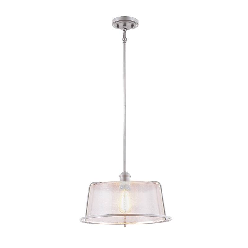 Pixie 6-Light Cube Pendant with Opal Glass Shade - Brushed Nickel