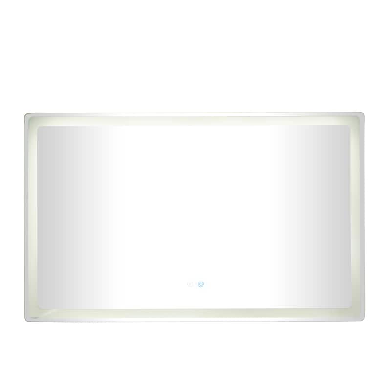 Clear Glass Modern Rectangle LED Mirror - MULTIPLE SIZES