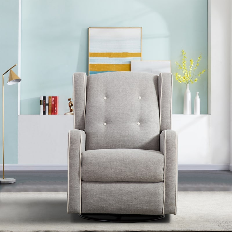 Swivel Rocker Recliner Chair, Nursery Glider Chair, Nursery Rocking Chairs, Manual Reclining Chair