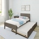 preview thumbnail 19 of 27, Max and Lily Twin-Size Bed with Panel Headboard and Trundle Clay