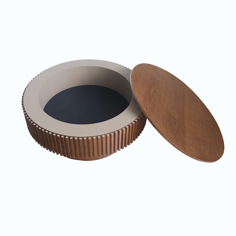 Round Coffee Table with Storage