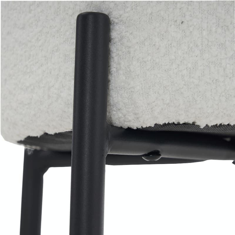 Set of 2 Contemporary Round Bar Stools - 24" Height, Ideal for Kitchens, Coffee Shops, and Bars