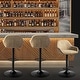 preview thumbnail 46 of 51, Glitzhome Set of 3 Mid-Century Modern Adjustable Swivel Bar Stools - Set of 3