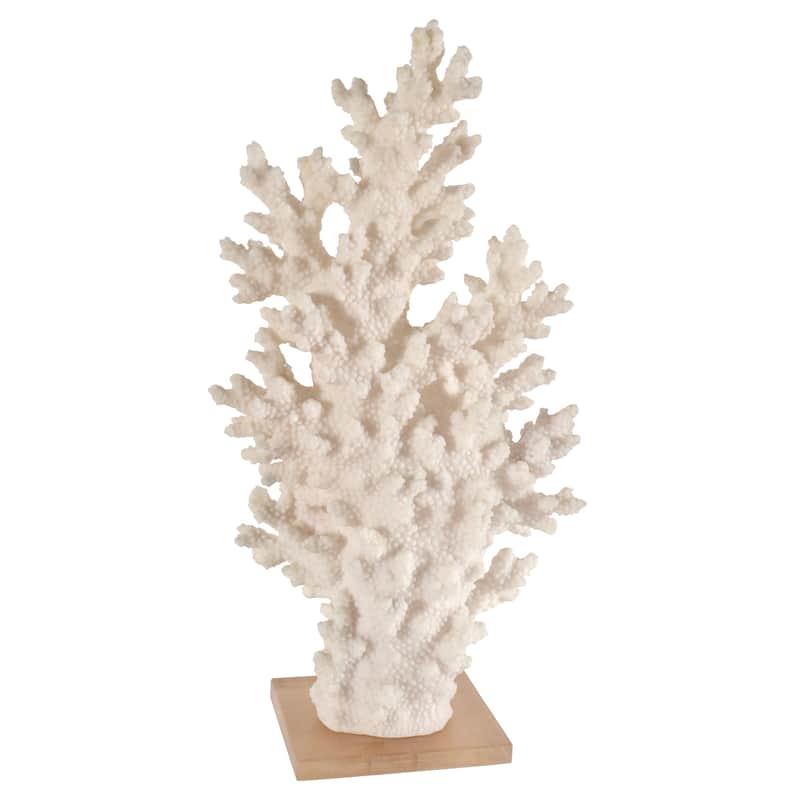 White Coral with Acrylic Base Tall