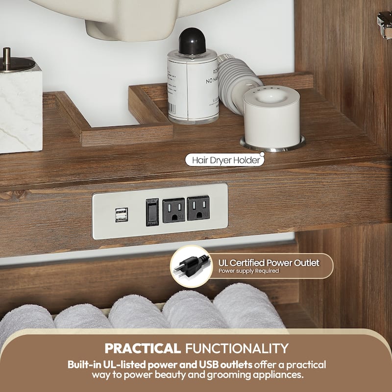 Javier Bath Vanity with Composite Stone Top without Mirror