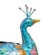preview thumbnail 8 of 10, Turquoise Metal Eclectic Garden Sculpture Birds 20 x 31 x 7