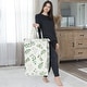 preview thumbnail 4 of 4, Sweet Jojo Designs Green Boho Floral Leaf Boy Girl Gender Neutral Foldable Laundry Hamper with Handles White Bohemian Watercolor