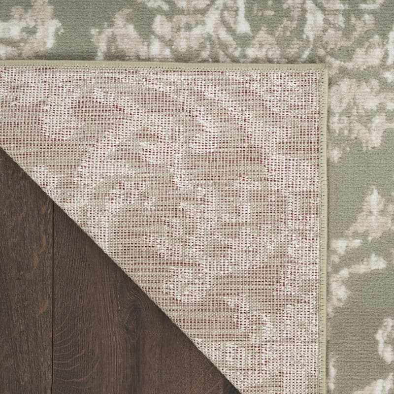 Power Loomed Distressed Non Skid Stain Resistant Area Rug - 118' X '94' X '0.5